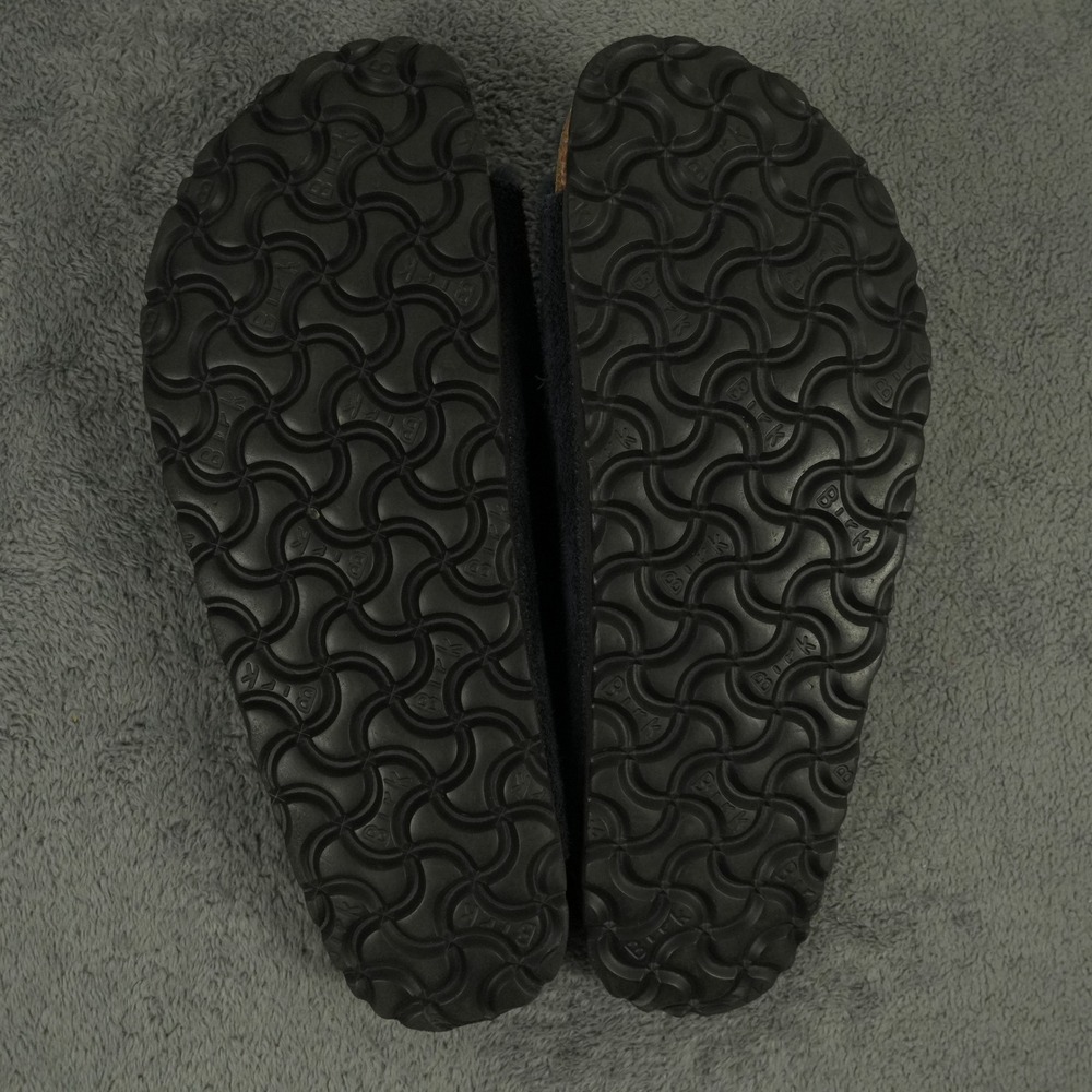 Birkenstock Arizona Sandals Womens 39 Narrow Midnight Blue Suede Shearling Slide - Picture 7 of 7
